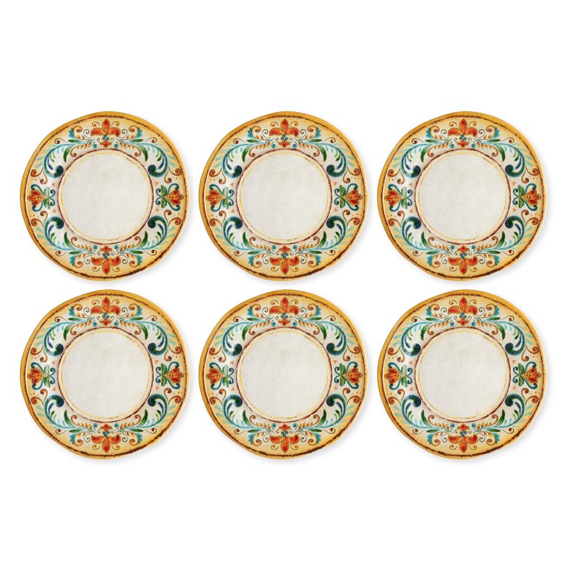 Supreme Housewares 6-Piece Tuscany 11" Melamine Dinner Plate