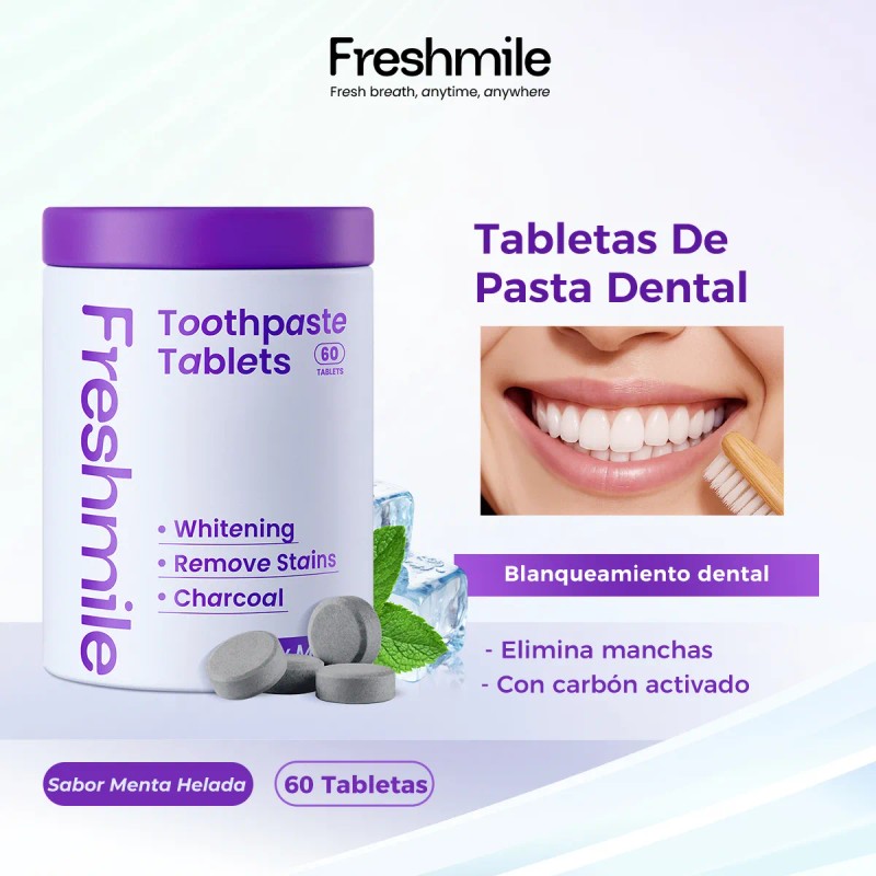 Freshmile Pastillas De Dientes Higiene Bucal Limpieza Dental Fm108 Menta