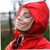Baluue 2pcs Clear Raincoat Hat Shield Visor Detachable Rain Poncho