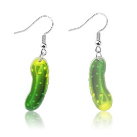 Funny Pickle Earring The Pickles Pickle Lover Gift Pickle Lover Earring Pickle Onesie Vegetable charm (Pickle-2)