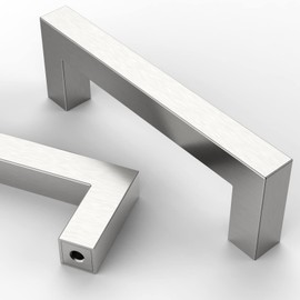 Asidrama 5 Pack 3.75 Inch(96mm) Brushed Satin Nickel Kitchen Cabinet Handles, Stainless Steel Cabinet Pulls Kitchen Cabinet Hardware for Cupboard Drawer Handles Dresser Pulls