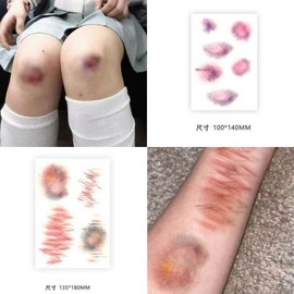 Halloween Makeup Temporary Tattoo Stickers: Realistic Scars for Holiday Parties 10*14/Section A 50ea