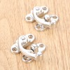 Yetaha 2PCS Antique Hook Hasp Latch, Decorative Horn Lock Silver