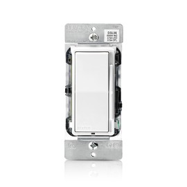 Leviton Decora Slide Dimmer Switch for Dimmable LED, Halogen and Incandescent Bulbs, DSL06-1LZ, White with Ivory and Light Almond Faceplates
