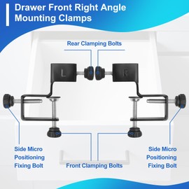 2-Pack Drawer Front Mounting Clips,Cabinet Drawer Installation Clamps Hardware Jig Cabinet Drawer Jig for Home Bedroom Woodworking Tool Living Room Drawer Front Panel Installation