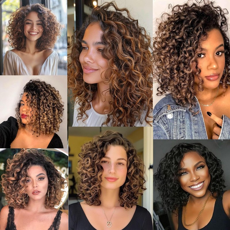 QIDESHENG GoGo Curl Crochet Hair 6 Packs Ocean Deep Wave