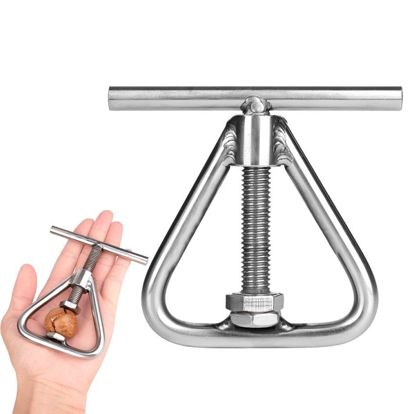 ZEACCT 1 Pcs Nut Cracker, Stainless Steel Pecan Cracker, Triangle