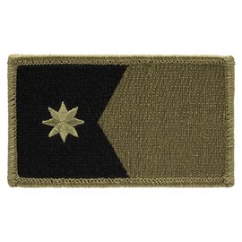 Olive Green Subdued Minnesota State Flag Patch – 3.375" x 2" Embroidered Patch (Hook-Fastener)