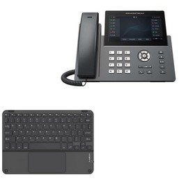 BoxWave Keyboard Compatible with Ooma 2670W IP Phone - SlimKeys Bluetooth Keyboard with Trackpad, Portable Slim TouchPad - Jet Black