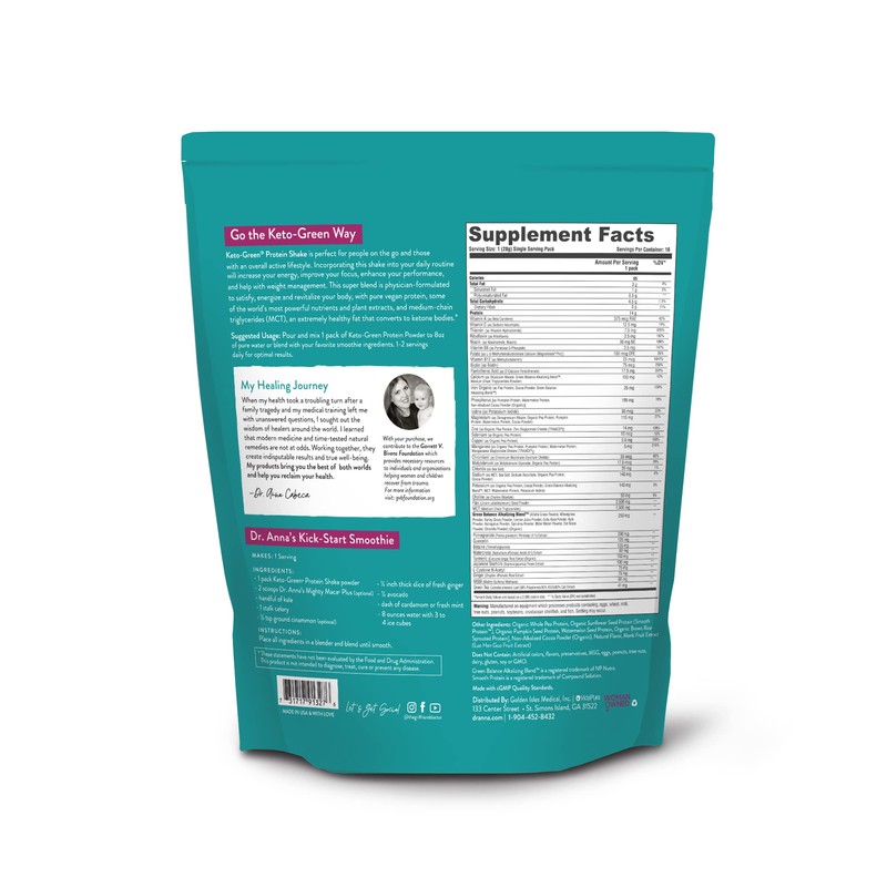 VIDAPURA Keto-Green Protein Shake by Dr. Anna Cabeca – Chocolate