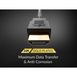 Cable Leader 10ft High Speed HDMI Cable with Ethernet, 4K Support, 28 AWG, Black