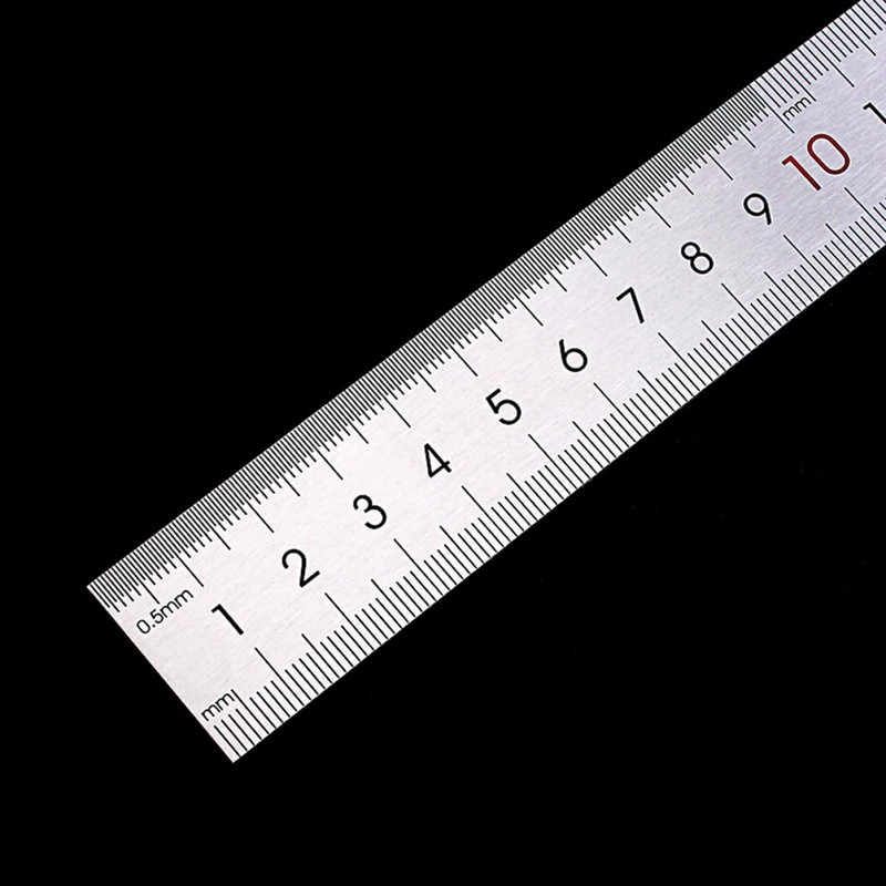 Operitacx Double Sided Metal Ruler Stainless Steel for Sewing Metric