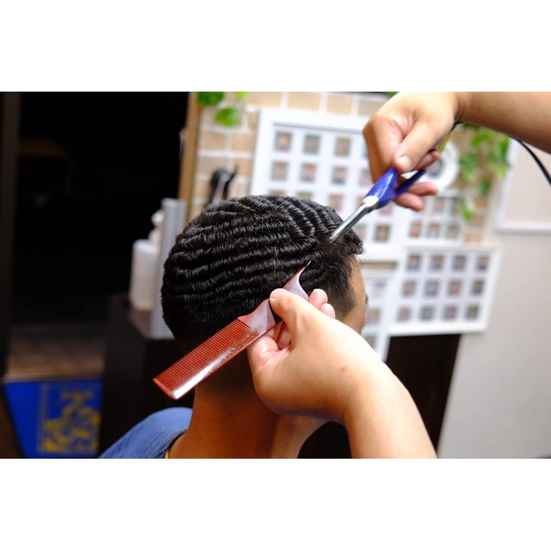 GRIMSTEADS FJT COMB 102 Bakelite Iron Perm Comb Barber ROYAL