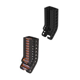 ZZHDESBY Battery Holder Storage Organizer AA & AAA Battery Caddy Wall Mount Battery Container Fit for 10 AAA & 10 AA Batteries Batteries Storage (Case Not Includes Batteries) (Black)