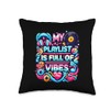 My Playlist Is Full of Vibes Throw Pillow