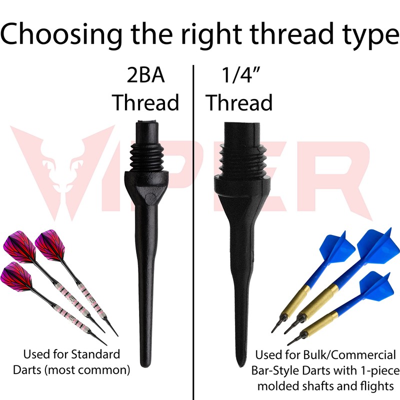 Viper Dart Accessory: Tufflex II 1/4" Thread Soft Tip Dart