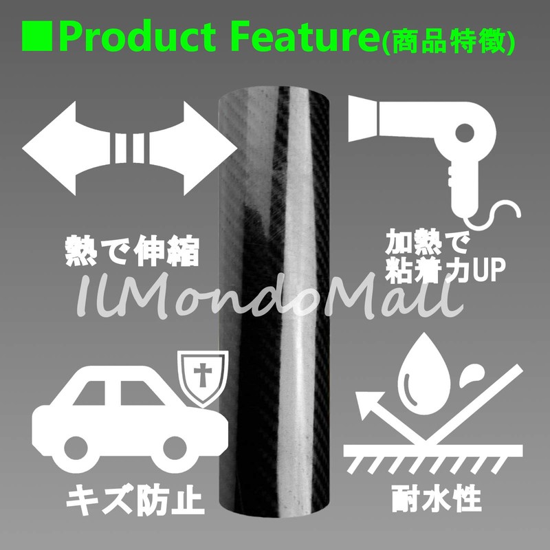 IlMondoMall 6D Carbon Sheet Real Wrapping Sheet Black Carbon Wrap