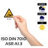 Becral - Corrosive substance sticker/triangle sign W023, ASR A1.3, DIN