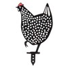5Pcs Rooster Silhouette Acrylic Hollowed Assorted Style Rich Details Black