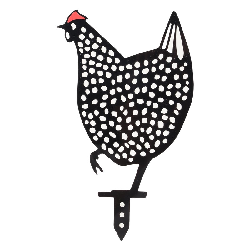 5Pcs Rooster Silhouette Acrylic Hollowed Assorted Style Rich Details Black