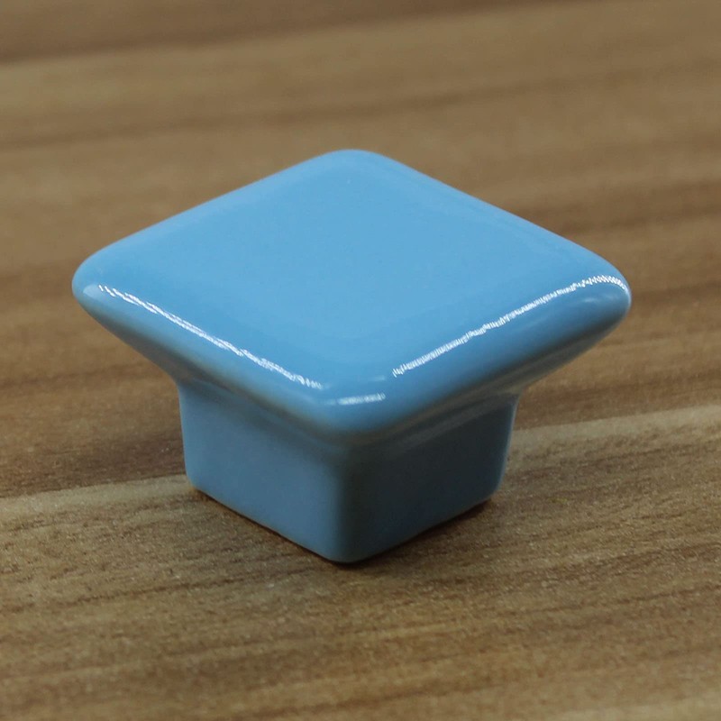 Zerniple Blue Ceramic Handle Pull Door knobs Cabinet Handles for