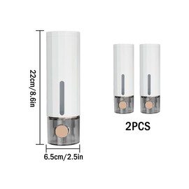 Anlising 2CPS Wall Mounted Soap Dispenser, 450 ml Soap Dispenser, No Drilling, Bathroom Shower Gel Dispenser, Drill-Free Shower Dispenser, for Shampoo, Shower Gel, Liquid Soap, Hair Conditioner