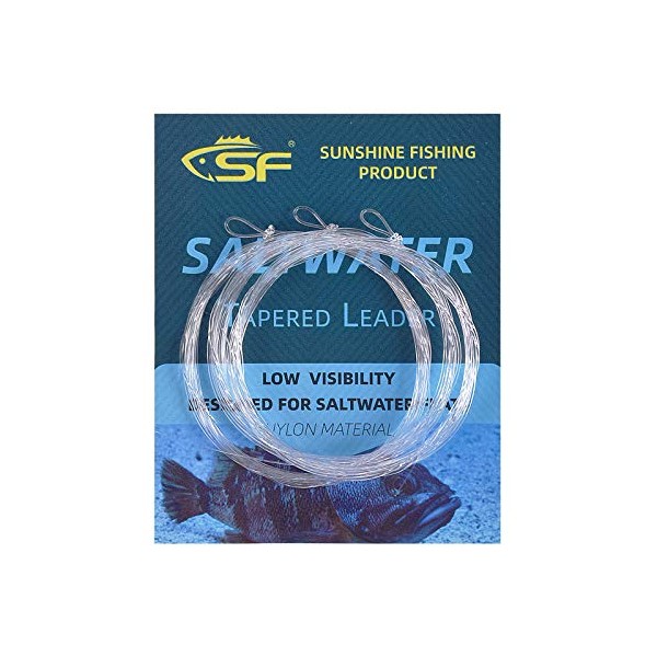 SF 10FT 20lb Pre-Tied Loop Saltwater Tapered Leader Fly Fishing