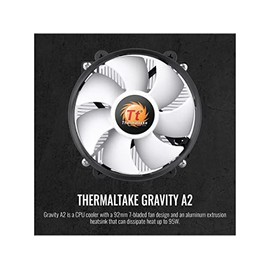 Thermaltake - Enfriador de CPU de 95 W Gravedad A2 para computadora, 92 mm, 4 Pines, PWM, 1200~3500 RPM, Ventilador de refrigeración de CPU de extrusión de Aluminio para AMD AM5 AM4 CL-P078-AL09WT-A