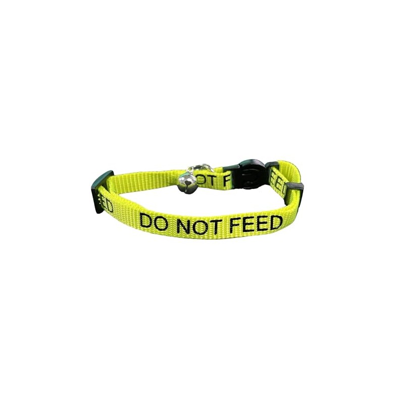 LARRYROO Cat Collar With DO NOT FEED Print - Soft
