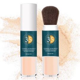 Mineral Powder Sunscreen for Face Oil Control,Broad Spectrum SPF 35,Long Lasting Sunscreen Powder for Face Natural Light Breathable,Protector Solar Para la Cara - 03 Medium