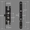 Eockatoo 2 Point Bolt Mortise Lock Body Replacement Parts Fit