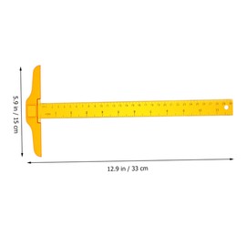 Ciieeo 2pcs Shape Ruler Double Scale Measuring Tool Plastic Drafting Ruler Engineers Architects Students Transparent Design