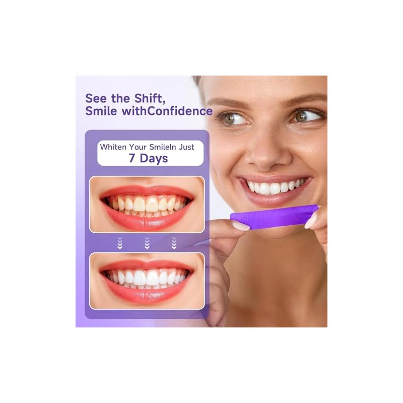 Purple Tiras Blanqueadoras Dientes White White-Strips Blanqueador de Dientes Blanqueamiento