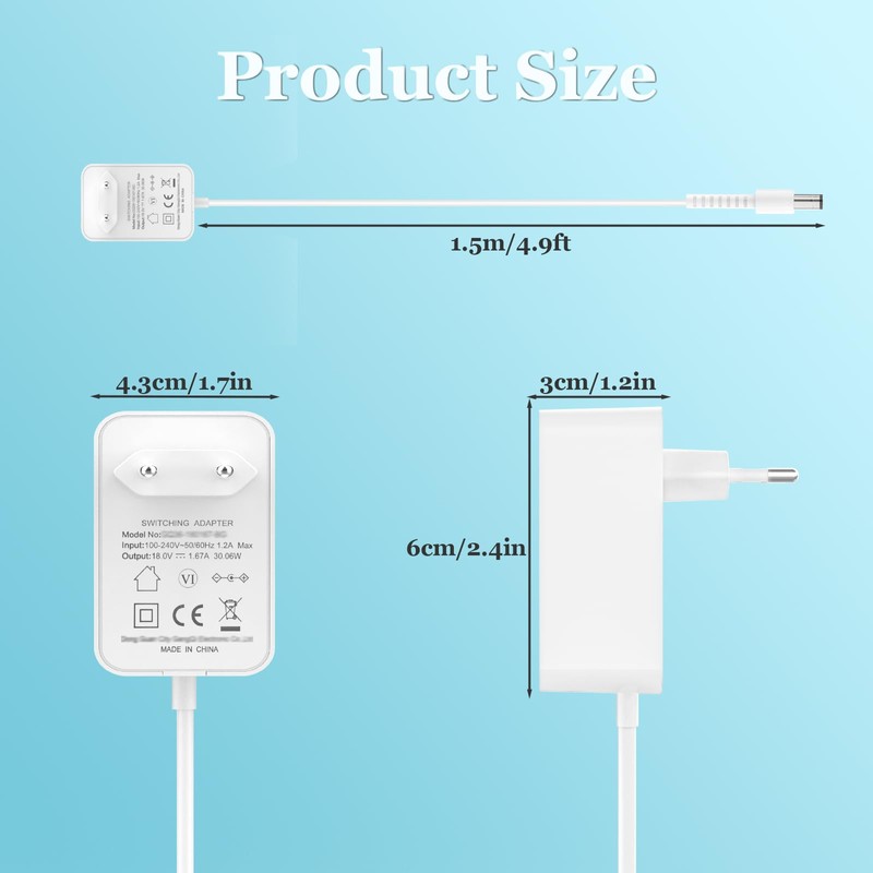 30W 18V 1.67A Power Supply for Echo Show 8, Echo