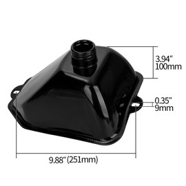 Metal Motorcycle Gas Tank with Threaded Cap for 50cc 70cc 90cc 110cc 125cc Coolster 3050C 3125R Taotao ATA 125D 110B Boulder B1 Vitacci Roketa HAWK Ice bear Mountopz JCL RPS ATV Quad 4 Wheeler