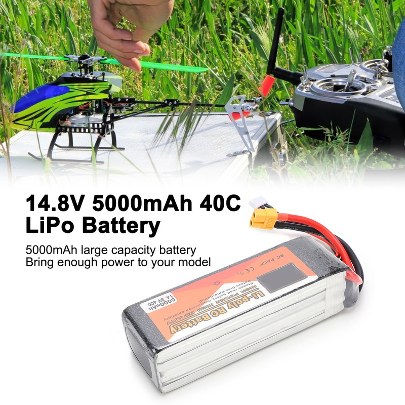 14.8V 5000mAh 40C 4S XT60 Plug LiPo Battery for FPV