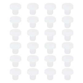 MECCANIXITY Silicone Rubber Solid Plug Soft Flexible Stoppers T-Shaped Silicone Plugs for 8.8 to 8.9mm Hole White 24 Pieces