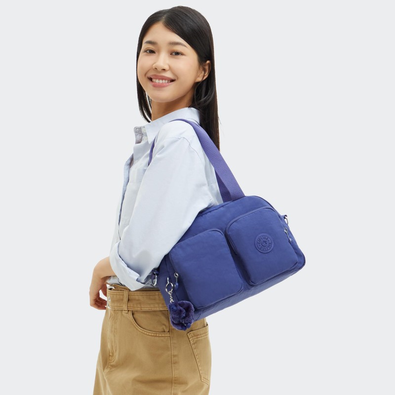 Kipling COOL DEFEA Mittelgroße Schultertasche, Blue (Blau)
