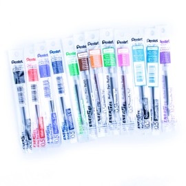 Pentel Refill for Energel (BLN75, BLN105, BLN115), 0.5mm, 12 Colours Assorted, Box of 12