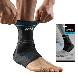 Ankle Compression Sleeve for Women & Men – Breathable Ankle Support for Plantar Fasciitis, Achilles Tendonitis & Sprains – Elastic Compression Brace for Sports, Running (XL)