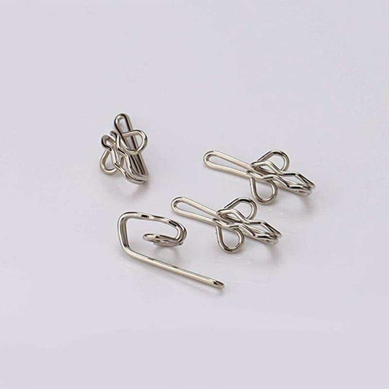 120X Curtain Gathering Hook 28mm Pencil Pleat Small Gather Metal