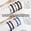 CERSLIMO Natural Bead Bracelet for Women Men - Healing Bracelets