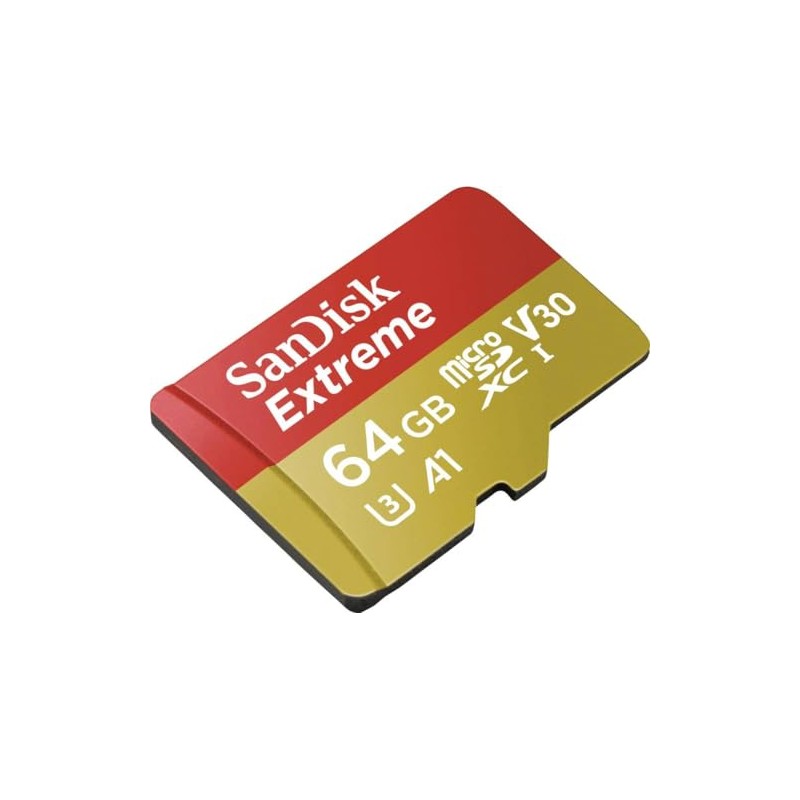 SanDisk Extreme 64GB microSD, microSDHC, microSDXC, 4K UHD- SDSQXA2-064G-GN6MA, A1/A2