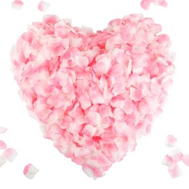 CODE FLORIST 2200 PCS Silk Flower Rose Petals for Wedding Decorations (Light Pink&White)
