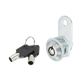PATIKIL Gabinete Cerradura con Llave Diferente, Leva Cerradura Cilindro Zinc Aleación Cromo Cajón Cerraduras Tubular Leva Cerradura Extraíble Llave
