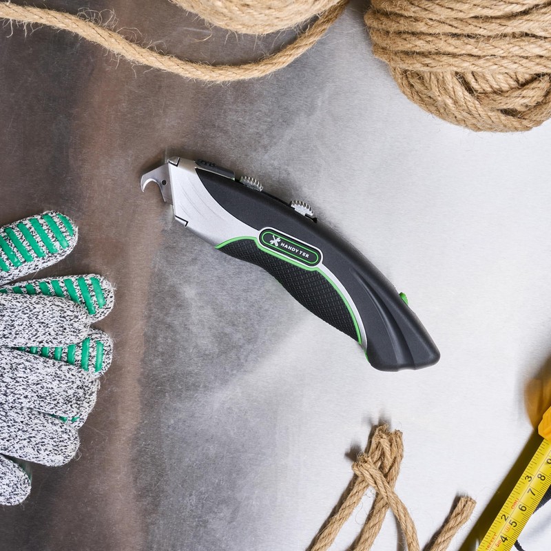 Handy Tek Dual Blade Utility Knife, 1 Retractable Box Cutter