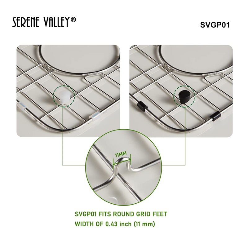 Serene Valley Replacement Feet and Bumpers for Stainless Steel Sink