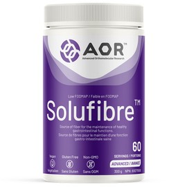 AOR AOR - SoluFibre Powder, 300g 60-Servings - Partially Hydrolyzed Guar Gum Sunfiber for Digestive Comfort & Regularity - Vegan, Non-GMO & Gluten-Free - Gentle Prebiotic Fiber Supplement - Soluble Fiber