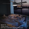 YUHAO 52 Inch Black Ceiling Fan with Light and Remote