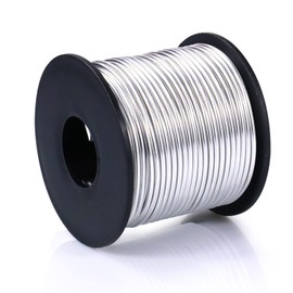 Aluminum Craft Wire, 95 Feet 2.0mm/ 14 Gauge Soft Silver Metal Aluminum Wire Bendable Sculpting Aluminum Wire Roll Bulk for DIY Crafts Jewelry Making